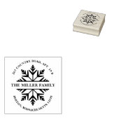 Snowflake Circle retouradres Rubberstempel (Gestempeld)