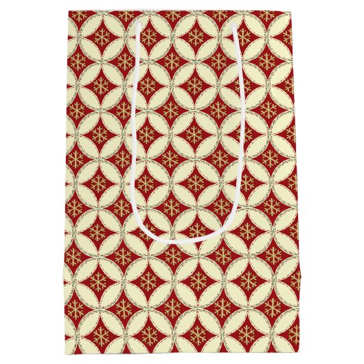 Snowflake Circles-1-GIFT BAG M Medium Cadeauzakje (Achterkant)