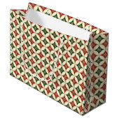 Snowflake Circles-2-GIFT BAG L Large Cadeautasje (Voorkant Gekanteld)
