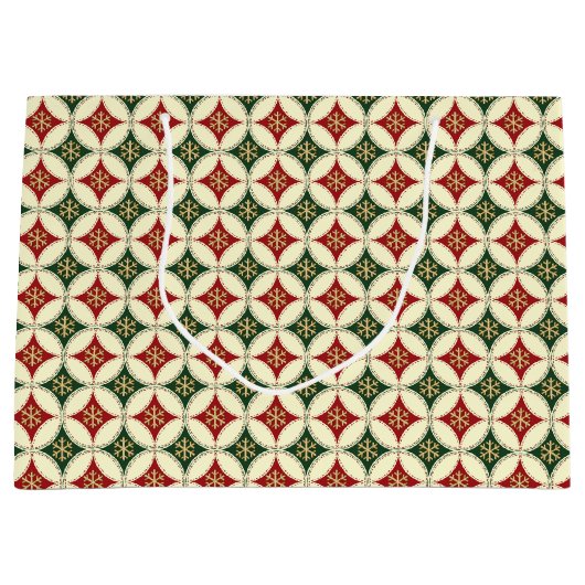 Snowflake Circles-4-GIFT BAG L Large Cadeautasje (Voorkant)