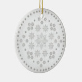 Snowflake Cirkel Keramisch Ornament (Rechts)