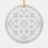 Snowflake Cirkel Keramisch Ornament (Voorkant)