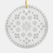 Snowflake Cirkel Keramisch Ornament (Achterkant)
