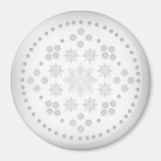 Snowflake Cirkel Magneet (Voorkant)
