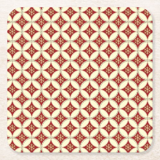 Snowflake cirkels-1-ONDERZETTER SET Kartonnen Onderzetters (Voorkant)
