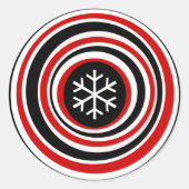 Snowflake Classic Round Sticker (Voorkant)