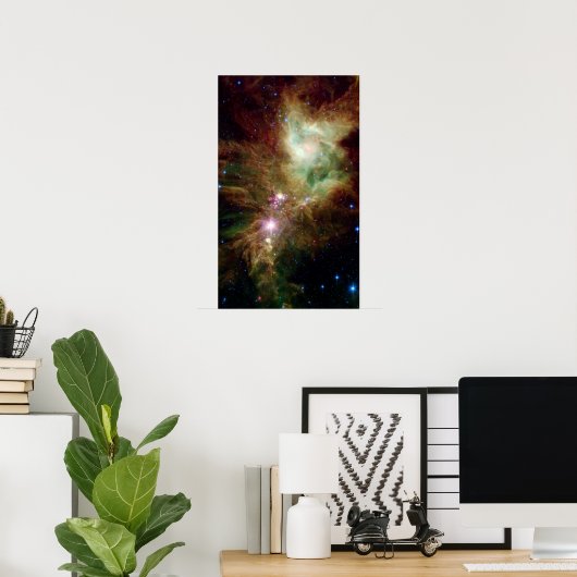 Snowflake-cluster en kone-nebula poster (Thuiskantoor)