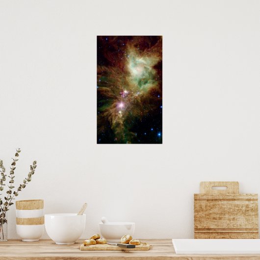 Snowflake-cluster en kone-nebula poster (Keuken)