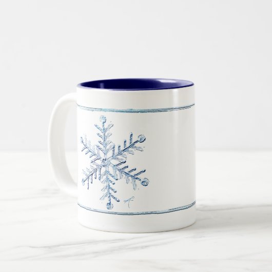 Snowflake Coffee-Mok Tweekleurige Koffiemok (Voorkant links)