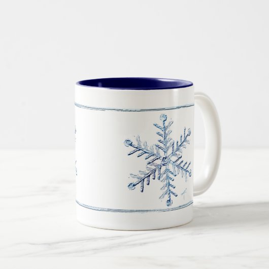 Snowflake Coffee-Mok Tweekleurige Koffiemok (Voorkant rechts)