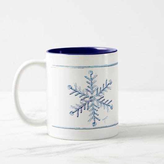 Snowflake Coffee-Mok Tweekleurige Koffiemok (Links)