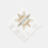 Snowflake Coined Cocktail Napkins Servet (Hoek)