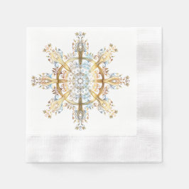 Snowflake Coined Cocktail Napkins Servet