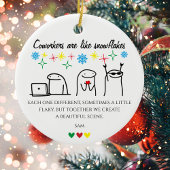 Snowflake Collega's Meme Art Foto Kantoor Gift Keramisch Ornament