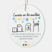 Snowflake Collega's Meme Art Foto Kantoor Gift Keramisch Ornament (Links)