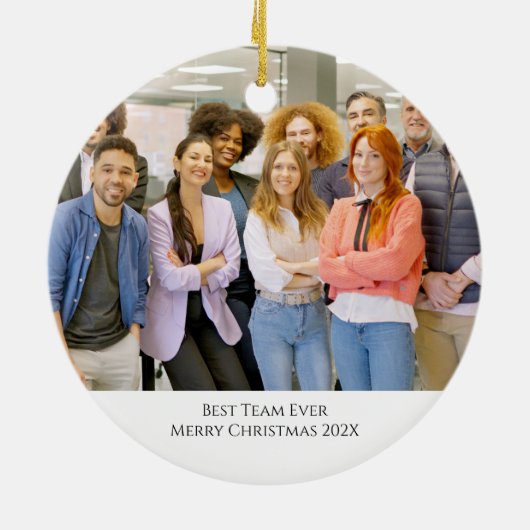 Snowflake Collega's Meme Art Foto Kantoor Gift Keramisch Ornament (Achterkant)