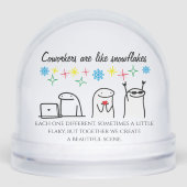 Snowflake Collega's Meme Art Foto Kantoor Gift Sneeuwbol (Voorkant)