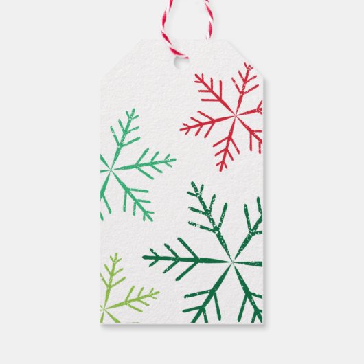 Snowflake Colorful | Vakantie Cadeaulabel (Achterkant)