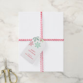 Snowflake Colorful | Vakantie Cadeaulabel (Met Touw)