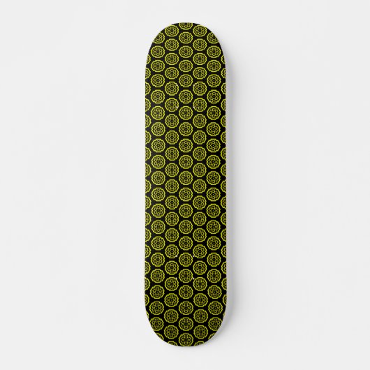 Snowflake Constellation v1 - Black.and Yellow Persoonlijk Skateboard (Voorkant)
