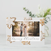 Snowflake Cookie Christmas Kaart (Staand voorkant)