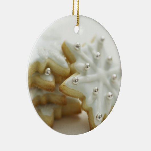 Snowflake Cookies Keramisch Ornament (Rechts)