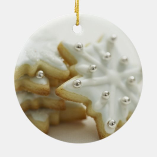 Snowflake Cookies Keramisch Ornament (Achterkant)