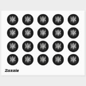 Snowflake Costume Winter Christmas Matching Mens W Ronde Sticker (Vel)