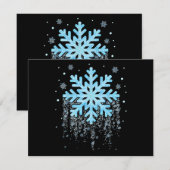 Snowflake Costume Winter Christmas Matching Save The Date (Voorkant / Achterkant)