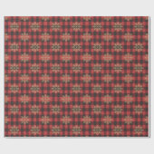 Snowflake Country Christmas Wrapping Paper Cadeaupapier (Vlak)