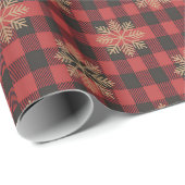 Snowflake Country Christmas Wrapping Paper Cadeaupapier (Rol Hoek)