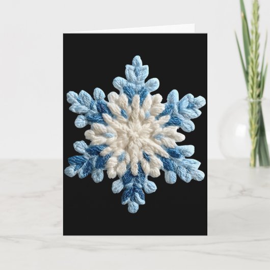 Snowflake Crochet Snow Merry Christmas Xmas Pajama Kaart (Voorkant)