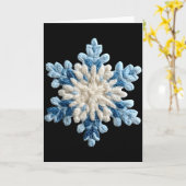 Snowflake Crochet Snow Merry Christmas Xmas Pajama Kaart (Gele Bloem)