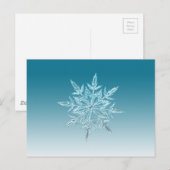 Snowflake Crystal Briefkaart (Voorkant / Achterkant)