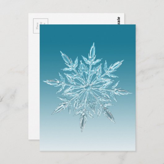 Snowflake Crystal Briefkaart (Voorkant / Achterkant)