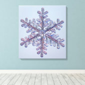 Snowflake Crystal Canvas Afdruk (Insitu (Houten vloer))