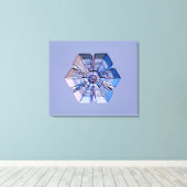 Snowflake Crystal Canvas Afdruk (Insitu (Houten vloer))