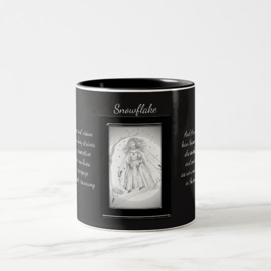 Snowflake Crystal Fairy Tweekleurige Koffiemok (Center)