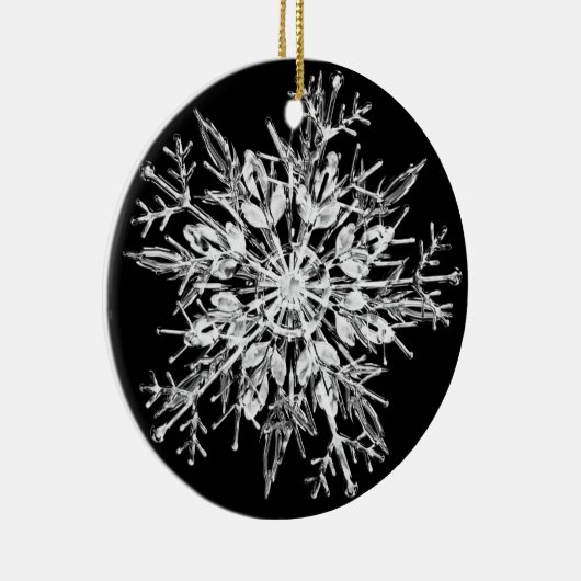 Snowflake Crystal Keramisch Ornament (Rechts)