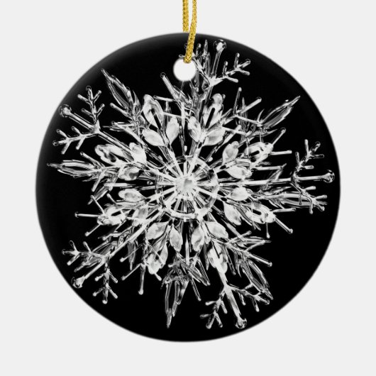 Snowflake Crystal Keramisch Ornament (Voorkant)