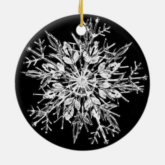 Snowflake Crystal Keramisch Ornament (Achterkant)