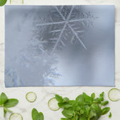 Snowflake Crystals microscopisch vorst winterschot Theedoek (Gevouwen)