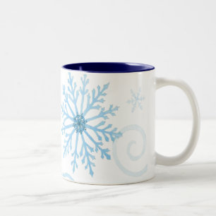 snowflake cup tweekleurige koffiemok