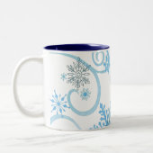 snowflake cup tweekleurige koffiemok (Links)