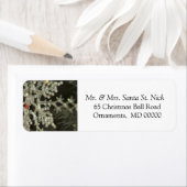 Snowflake Custom Happy kerstretour-adres Etiket (Insitu)