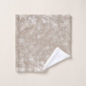 Snowflake Custom Kleuren Kerst Badhanddoek Set Bad Handdoek (Wasdoekje)