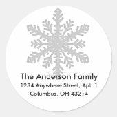 Snowflake D2 Retouradreslabels Ronde Sticker (Voorkant)