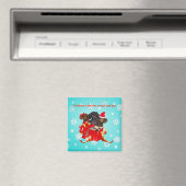 Snowflake Dachshund Decorative Kerstmis Magnet (Insitu (Vaatwasser))