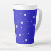 Snowflake Dance Patroon Latte Mok (Rechterhoek)