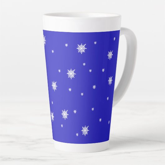 Snowflake Dance Patroon Latte Mok (Rechterhoek)